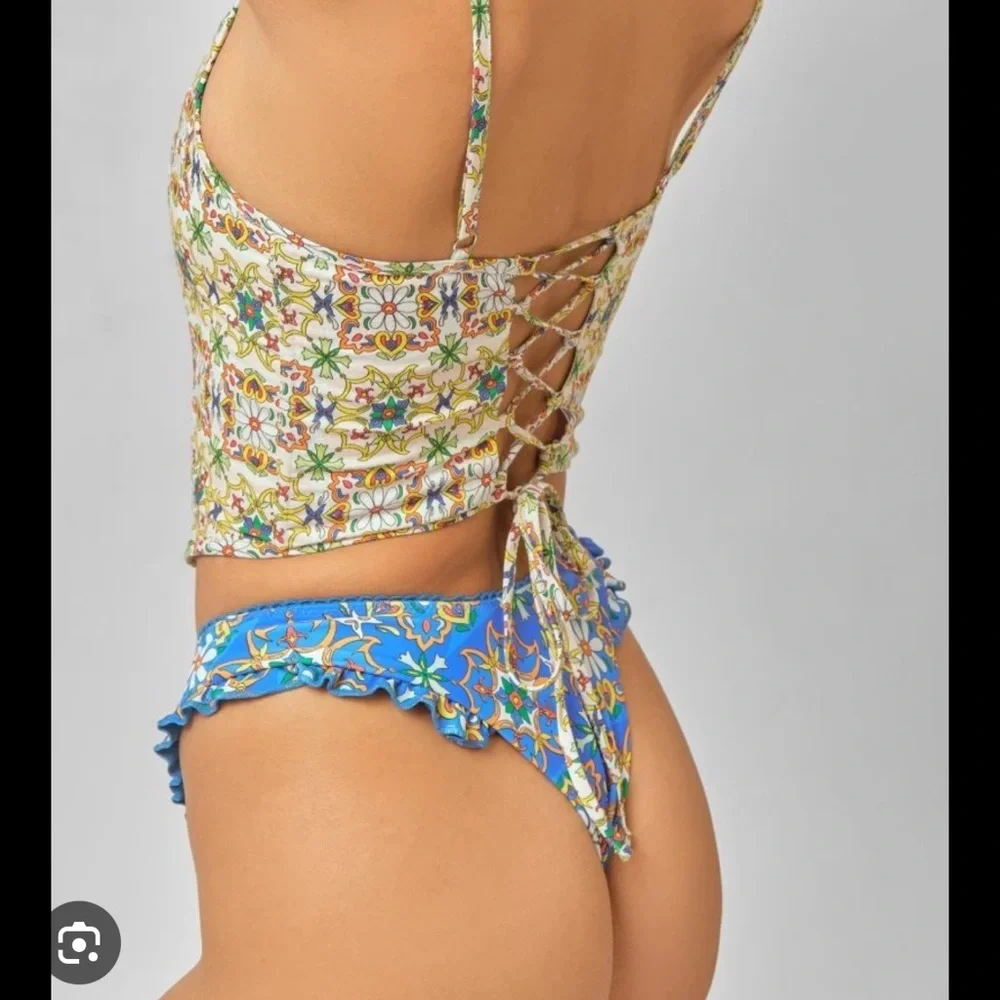 Camille Corset Top in White Murano | NWOT | Blackbough Swim - Picture 2 of 8